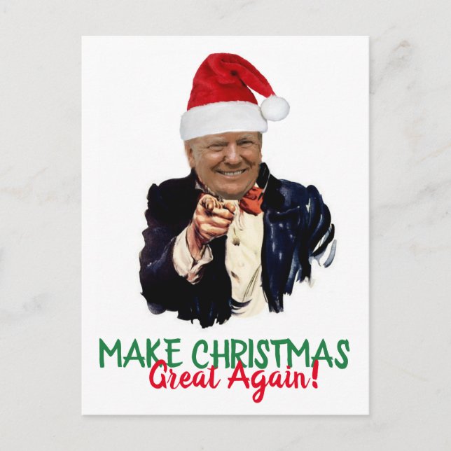 Präsident Donald Trump - Weihnachtsfeiertag Postkarte (Vorderseite)
