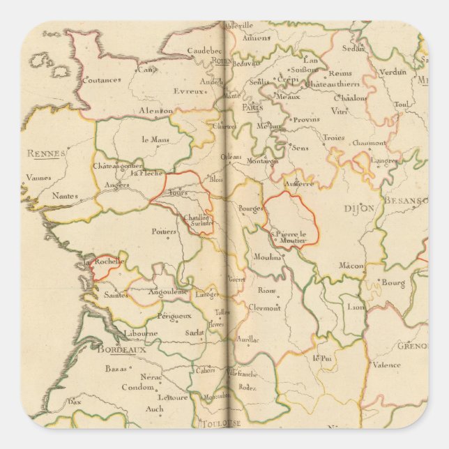 Präsident Frankreichs Quadratischer Aufkleber (Vorderseite)