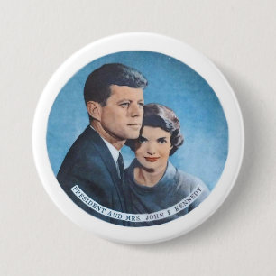 Präsident & Frau John F. Kennedy Button