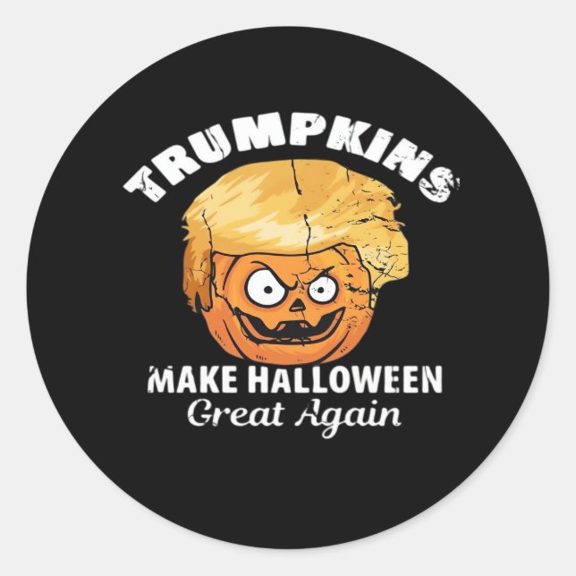 Präsident Funny Trumpkins Halloween Runder Aufkleber (Vorderseite)