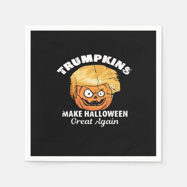 Präsident Funny Trumpkins Halloween Serviette (Vorderseite)