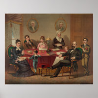 PRÄSIDENT GARFIELD & FAMILIENLIthographie Printwer