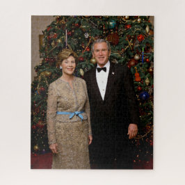 Präsident George Bush, Laura Christmas White House Puzzle