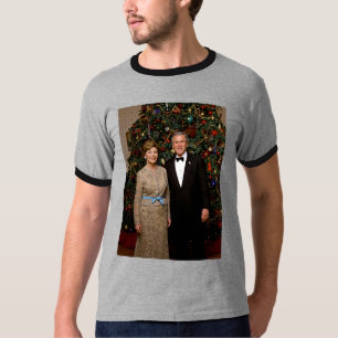 Präsident George Bush, Laura Christmas White House T-Shirt