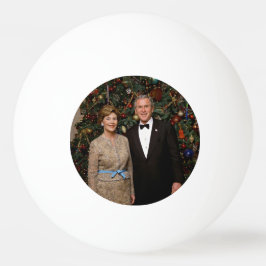 Präsident George Bush, Laura Christmas White House Tischtennisball