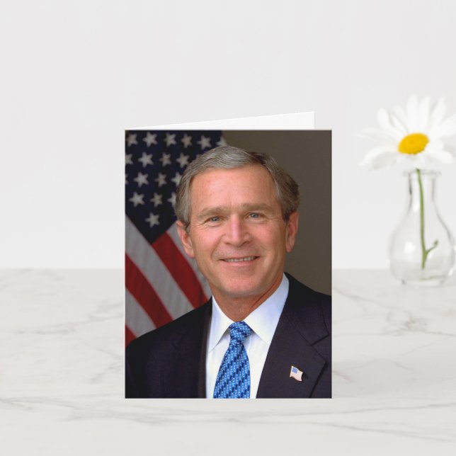 Präsident George W Bush Offiziell Portrait Karte (Kleine Pflanze)