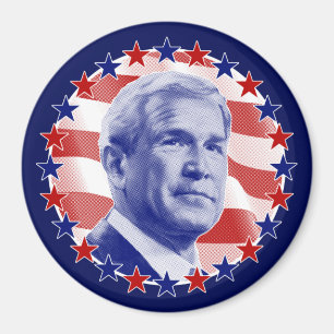 Präsident George W. Bush US Flagge Magnet