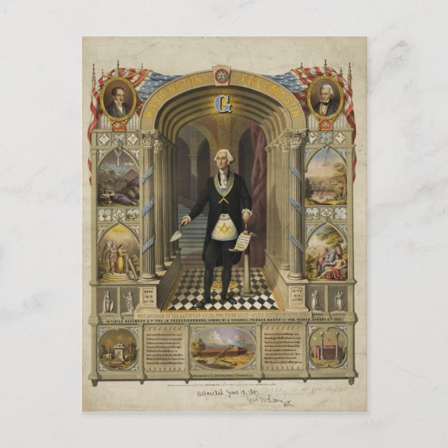 Präsident George Washington als Freizeit Postkarte (Vorderseite)