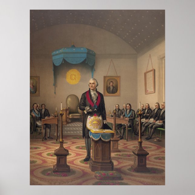 Präsident George Washington als Master Mason Poster (Vorne)