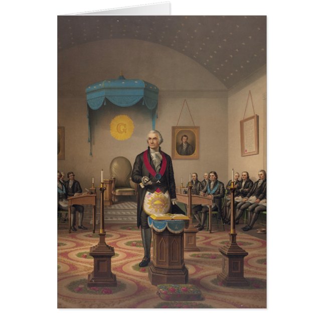 Präsident George Washington als Vorlagenmaurer (Vorne)