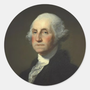 Präsident George Washington Runder Aufkleber