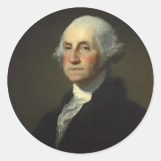Präsident George Washington Runder Aufkleber