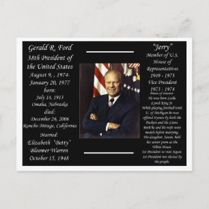 Präsident Gerald Ford Postkarte