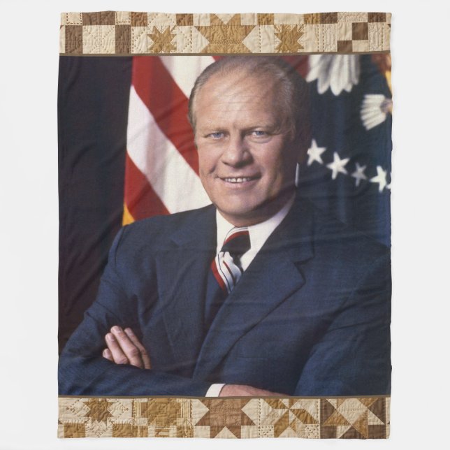 Präsident Gerald Ford Quiltdecke Fleecedecke (Vorderseite)