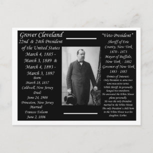 Präsident Grover Cleveland Postkarte