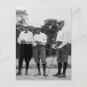Präsident Harding Golf Foursome, 1920s Postkarte
