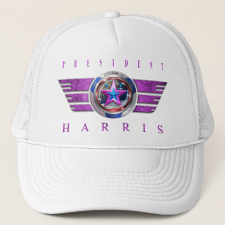 Präsident Harris/Walz Pink Wing Medallion Cap Truckerkappe