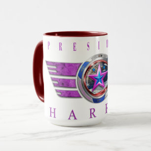 Präsident Harris-Walz Pink Wing Medallion Tasse