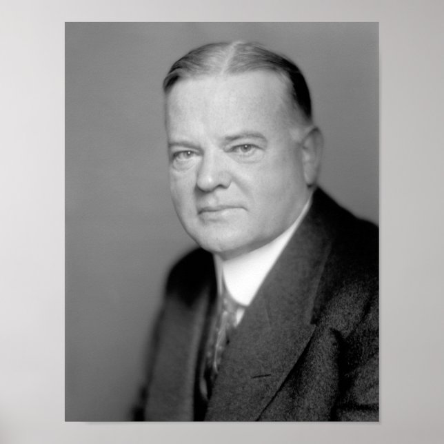 Präsident Herbert Hoover Portrait Poster (Vorne)
