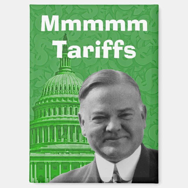 Präsident Herbert Hoover Tarife Magnet (Vorderseite)
