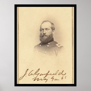 Präsident James Garfield unterzeichnet Karte 1861 Poster
