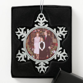 Präsident James Jimmy Carter White House Schneeflocken Zinn-Ornament