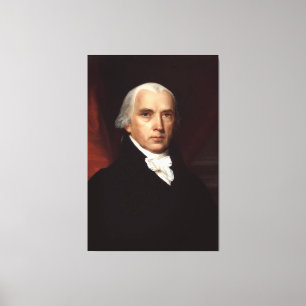 Präsident James Madison Portrait von John Vanderly Leinwanddruck