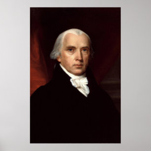 Präsident James Madison Portrait von John Vanderly Poster