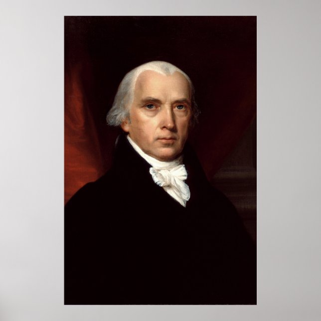 Präsident James Madison Portrait von John Vanderly Poster (Vorne)