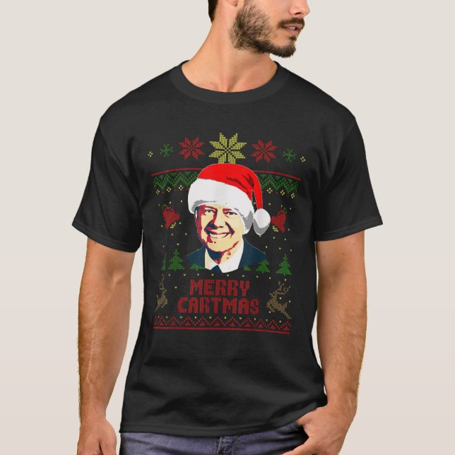 Präsident Jimmy Carter Merry Cartmas Funny Christm T-Shirt (Vorderseite)