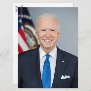 Präsident Joe Biden 2021 Portrait Große Postkarte