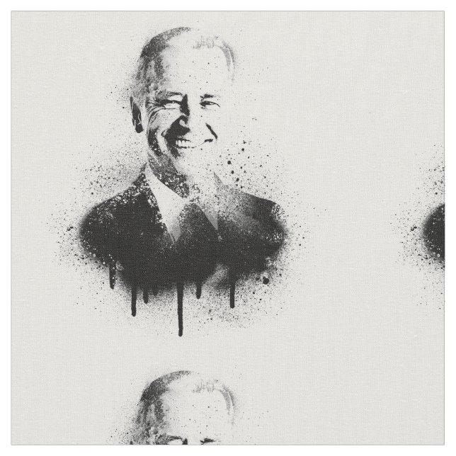 Präsident Joe Biden Graffiti Art Stoff (Nahaufnahme)