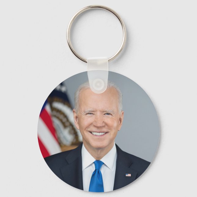 Präsident Joe Biden Offiziell Portrait 2021 Schlüsselanhänger (Vorderseite)