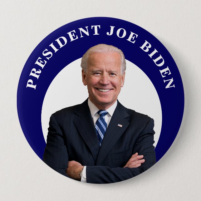 Präsident Joe Biden Portrait Button (Vorderseite)