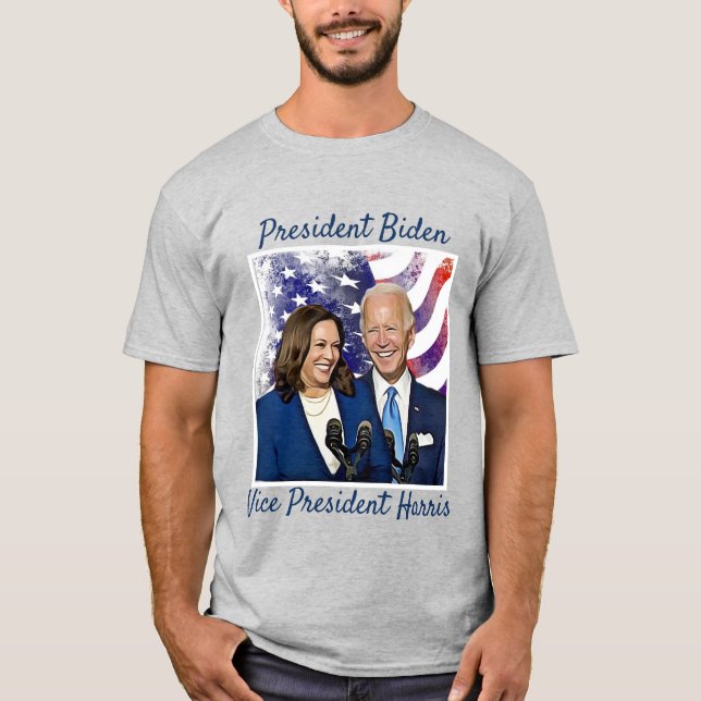 Präsident Joe Biden und Vizepräsident Kamala Harri T-Shirt (Vorderseite)