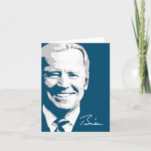Präsident Joe Biden Unterschrift Karte