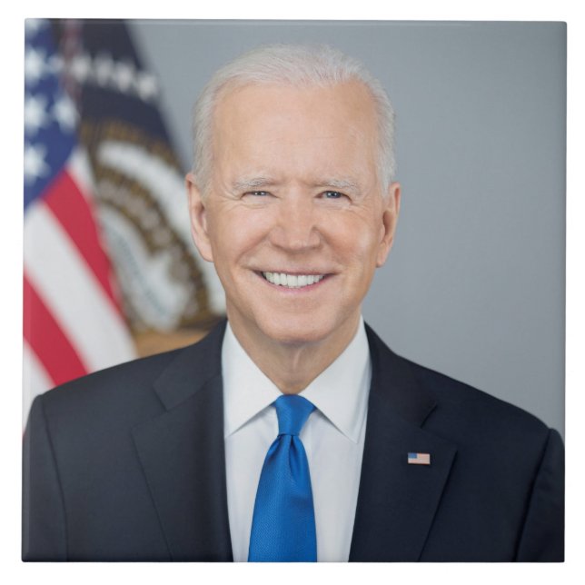 Präsident Joe Biden White House Portrait Fliese (Vorderseite)