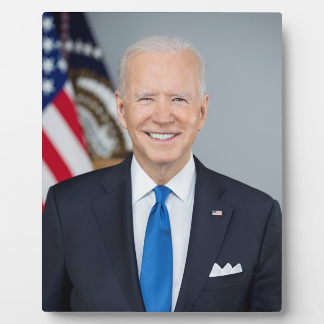 Präsident Joe Biden White House Portrait Fotoplatte (Vorderseite)