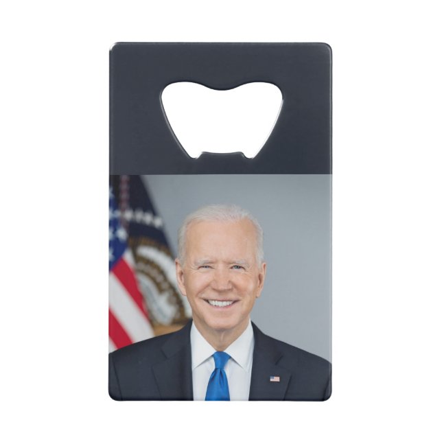 Präsident Joe Biden White House Portrait Geldbeutel Flaschenöffner (Vorderseite)