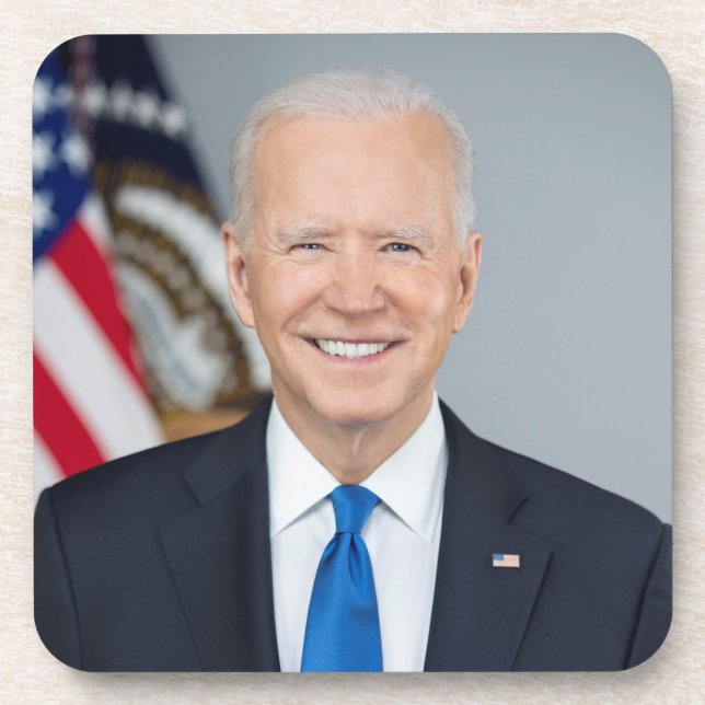 Präsident Joe Biden White House Portrait Getränkeuntersetzer (Vorderseite)