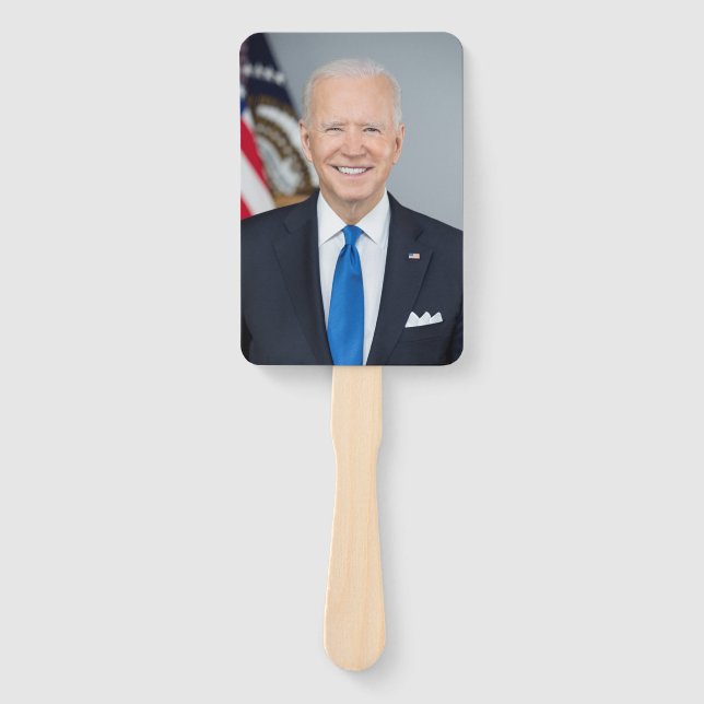 Präsident Joe Biden White House Portrait Hand Fa Fächer (Vorderseite)