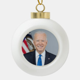 Präsident Joe Biden White House Portrait Keramik Kugel-Ornament