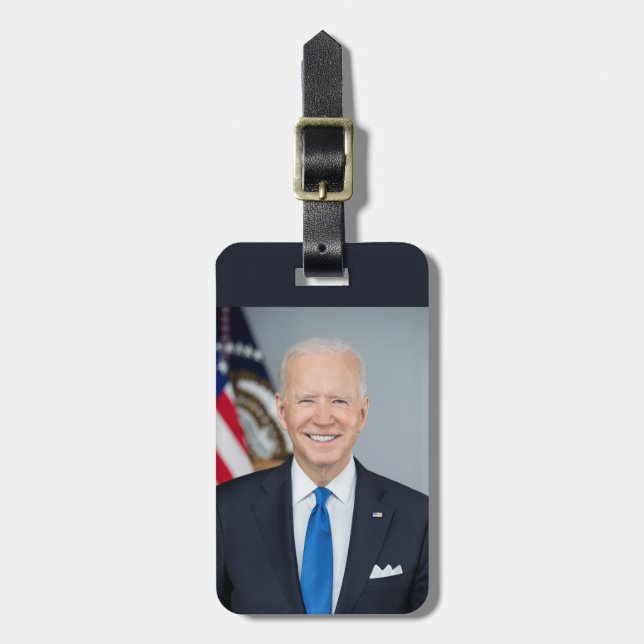 Präsident Joe Biden White House Portrait Luggage Gepäckanhänger (Vorderseite vertikal)