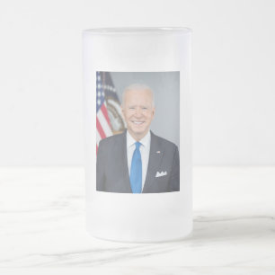 Präsident Joe Biden White House Portrait Mattglas Bierglas