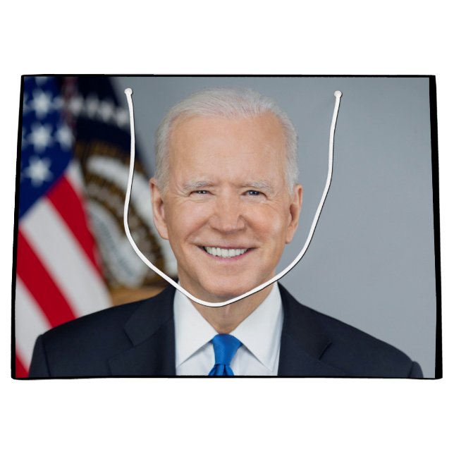Präsident Joe Biden White House Portrait Medium Große Geschenktüte (Vorderseite)