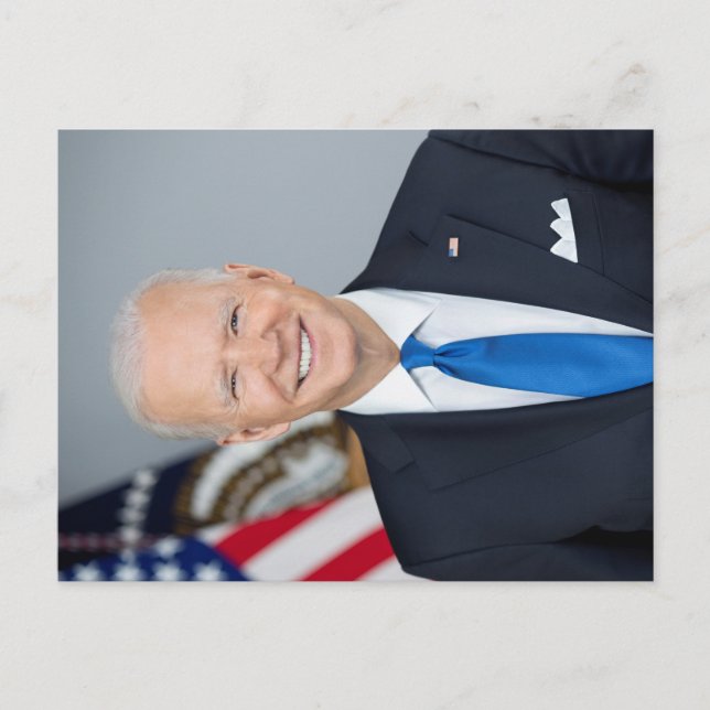 Präsident Joe Biden White House Portrait Postkarte (Vorderseite)