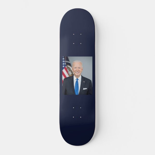 Präsident Joe Biden White House Portrait Skateboard (Vorderseite)