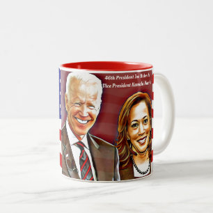 Präsident JoeBident - Vizepräsident Kamala Harris  Zweifarbige Tasse