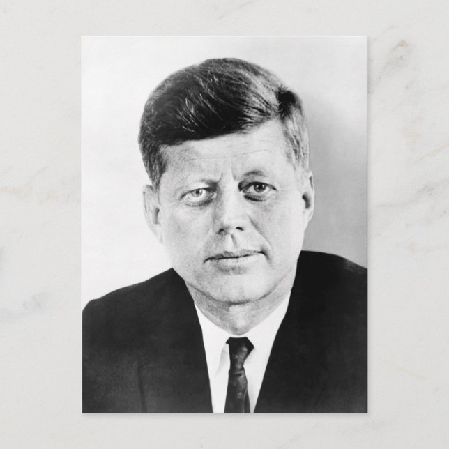 Präsident John F Kennedy Portrait Postcard Postkarte (Vorderseite)
