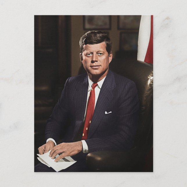 Präsident John F. Kennedy Postkarte (Vorderseite)
